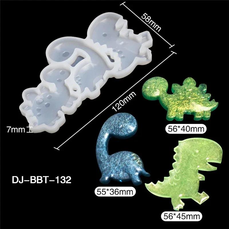 Silikon-Lutscherform in Dinosaurierform Schokoladen-Fondant-Keksform Süßigkeiten-Eis am Stiel Keks-Prägeform Kuchen-Dekor Backwerkzeug