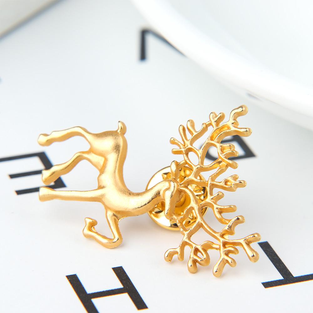 Deer Animal Zinc Zinc Alloy for Women Garment Accessories Metal Brooch Lapel Pin Fashion Jewelry