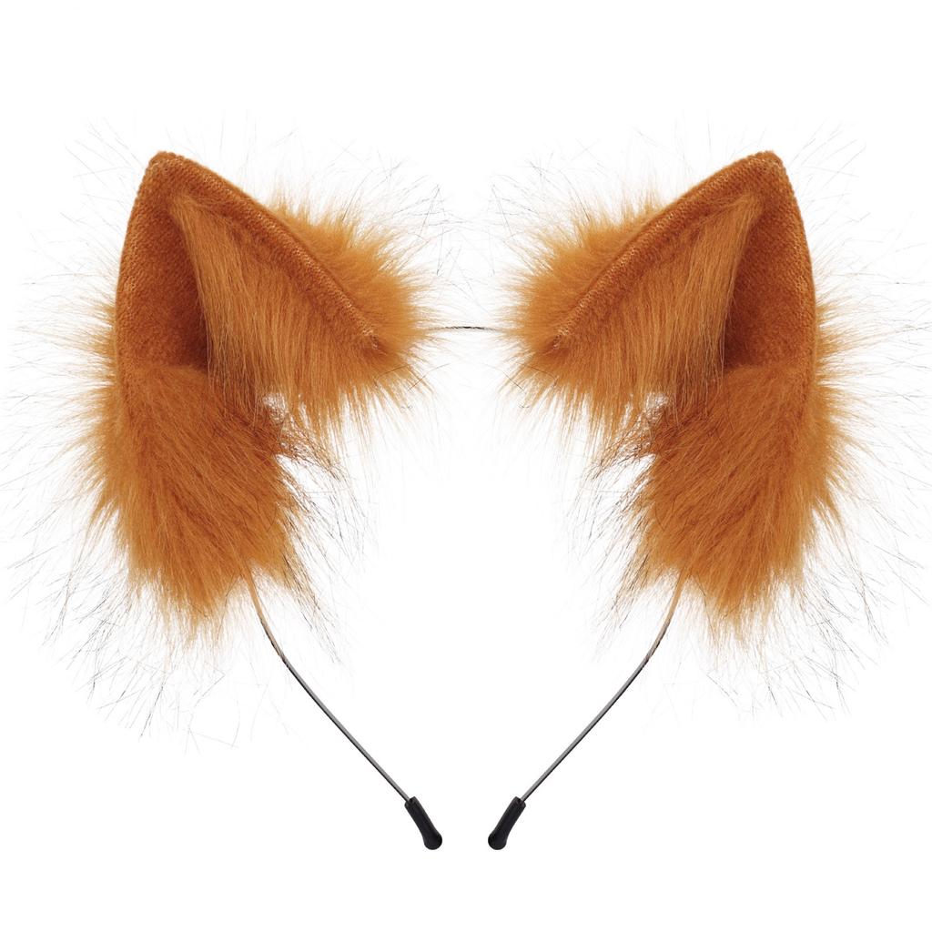 Süßes Katzenohren-Stirnband Plüschtierohren Haarreif Party Kopfschmuck Kostüm für Kinder Erwachsene Halloween Verkleidung
