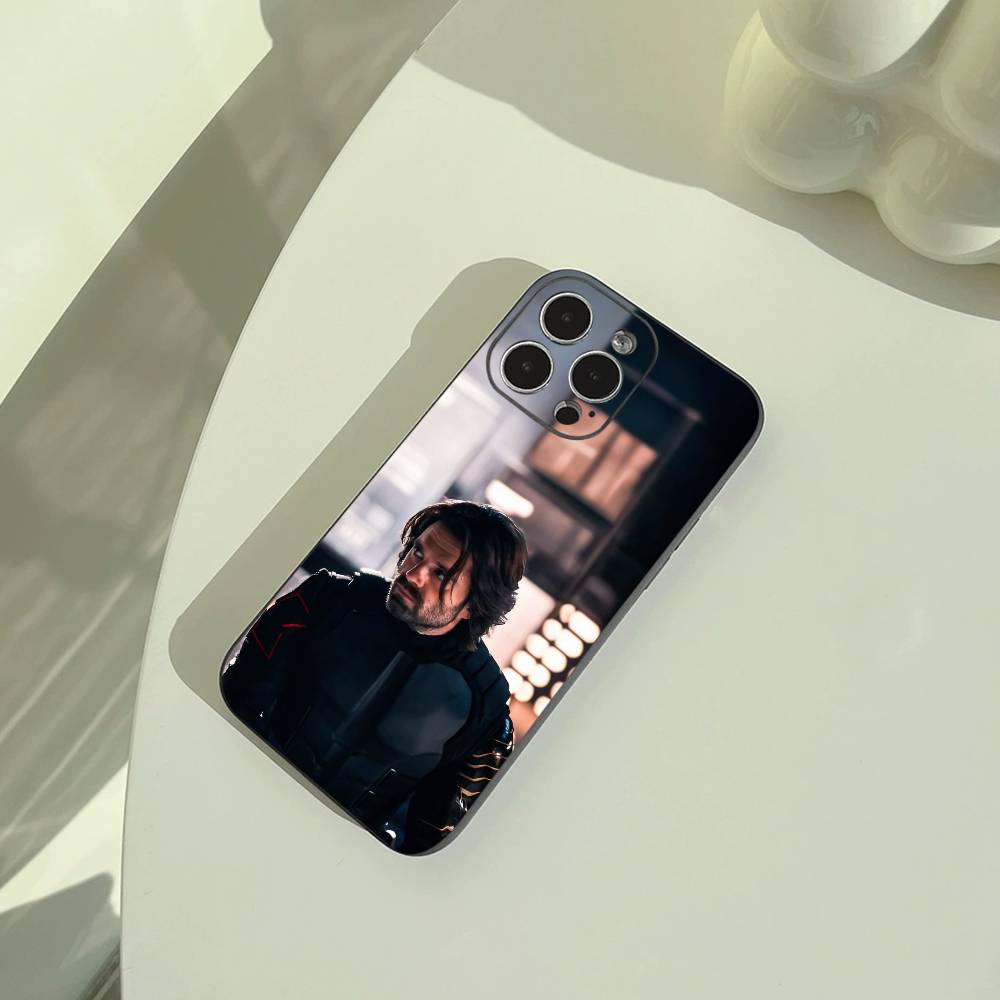 B-Bucky- Barnes  Winter -S-Soldier Phone Case For iPhone 17,16,15,14,13,12,11Pro Max, Lightweight and Practical Soft Black Cover