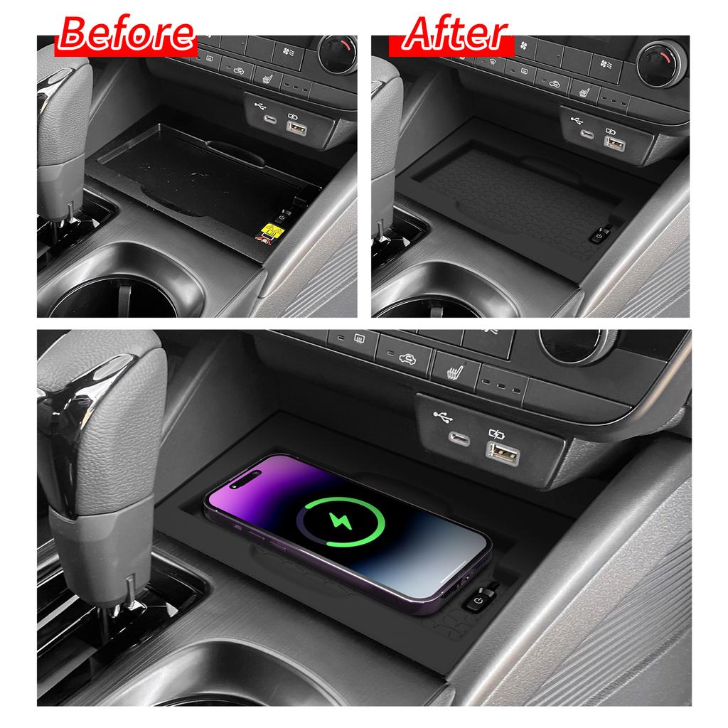 Smabee for Subaru Outback 2026 Silicone Console Wireless Charging Pad Car Phone Wireless Charger Anti Slip Mat Accessiories