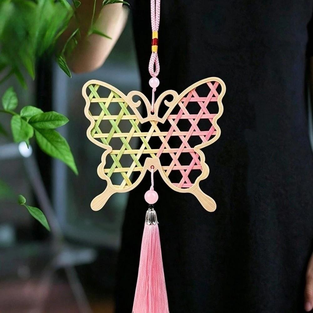 Zongzi Bamboo Pendant Material Kit Handmade Wind Chime Kit Courtyard Decor