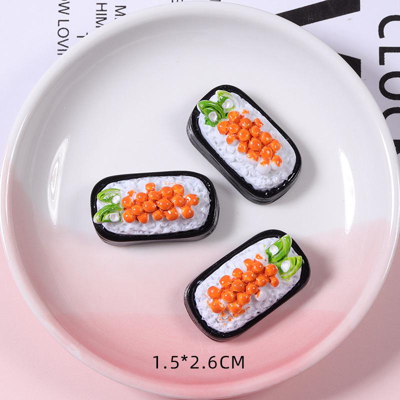 Ready-made Simulated Food Sushi Bread Pizza DIY Phone Case & Beauty Accessories for Kids Resin Jewelry