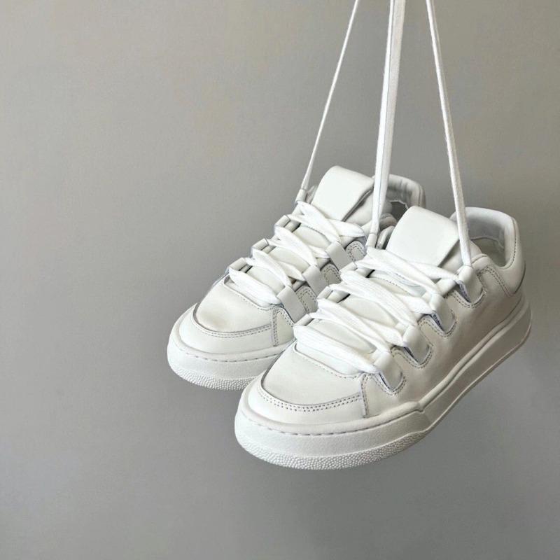 Cowhide version~ genuine leather thick-soled white shoes women's tide heightening board shoes casual sports shoes muffin shoes dad shoes