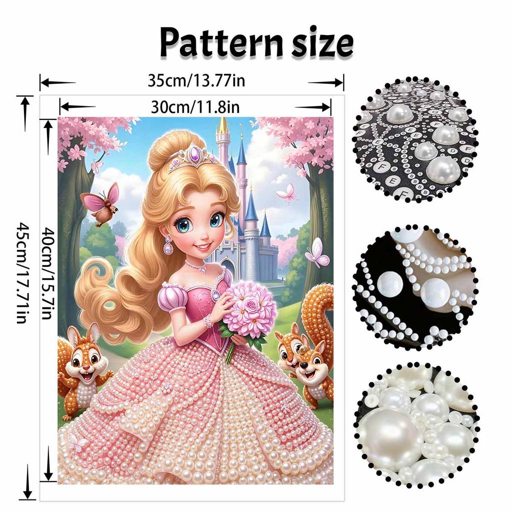 Disney Pearl Painting Kit Princess Castle Squirrel Butterfly Handmade DIY Home Decoration Painting