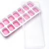 Ice Cube Tray with Well-Sealed Lid 14-Cavity Stackable Silicone Ice Mold Easy Release