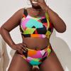 2024 Nadměrná velikost Přeshraniční Evropské a Americké Sexy Bikiny Plavky pro Ženy