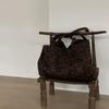 Yogodlns Retro Leopard Print Niche Commuter Large Capacity Shoulder Bag Totes Autumn and Winter New Travel Underarm Bag