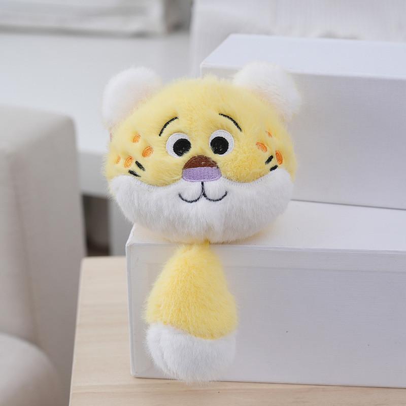 Charming Gray Monkey Plush Toy Keychain Fluffy Animal Pendant For Bags And Accessories