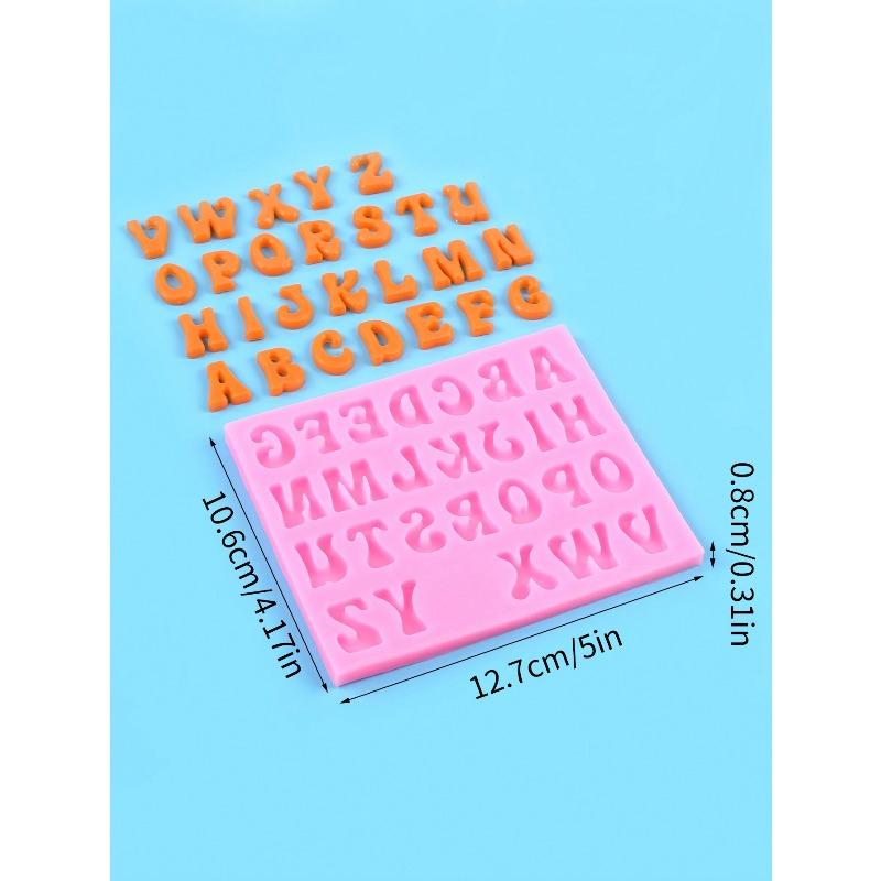 Letter & Number Silicone Mold, Candy Mold, Chocolate Mold, Cake Decorating Tool, Baking Tool, Kitchen Gadget, Kitchen Accessory