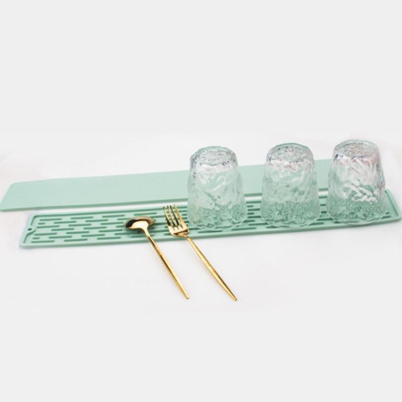 Heat Resistant Easy Cleaning Strips Silicone Pad Kitchen Accessory Ideal For Countertops Cabinet Shelf And Appliance