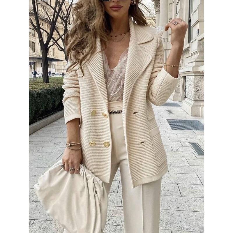 İşe Gidiş İçin Kadın Uzun Kollu Günlük Blazer Ceket