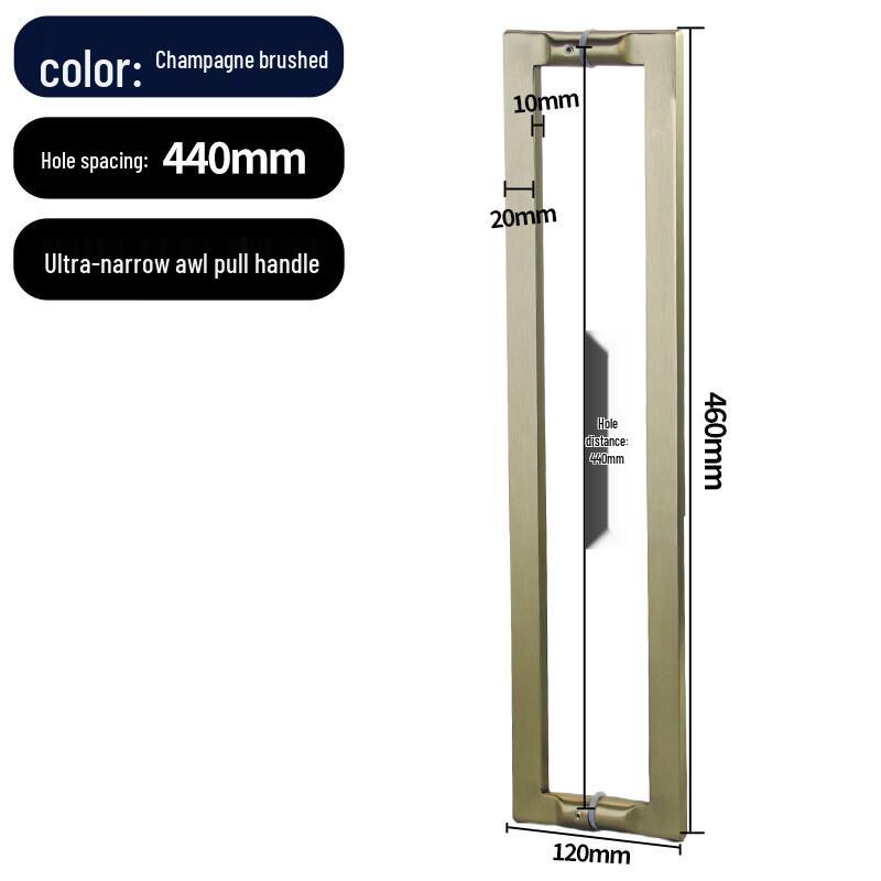 

Champagne 304 Stainless Steel Shower Door Handle