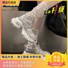 Inner height-increasing mesh sneakers retro versatile Hong Kong style summer dad shoes platform casual shoes women's