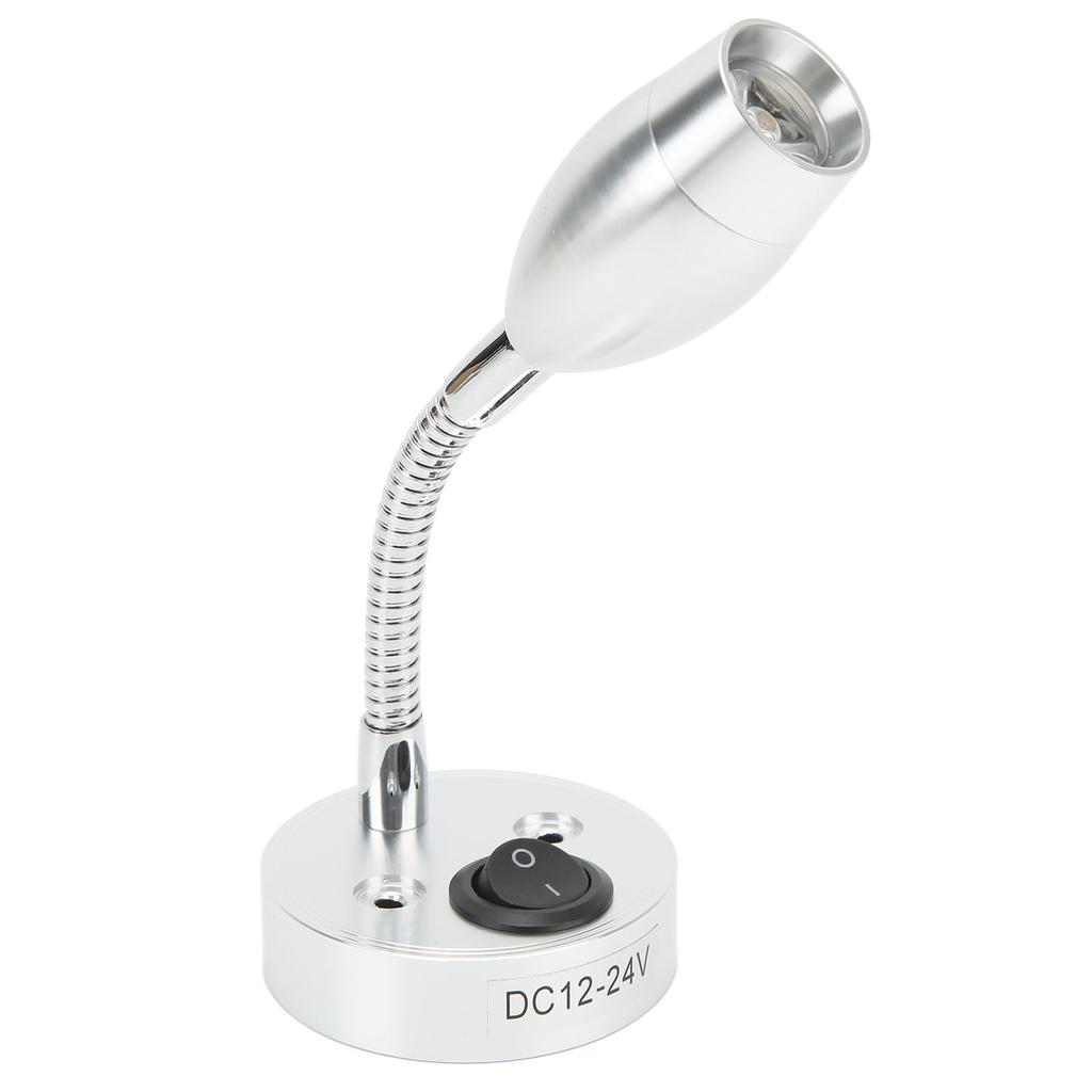 RV LED Light 12‑24V Boat Bedside Reading Lamp Adjustable Wall Mount Cabin Map Lamp Neutral Light