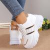 Women's Sneakers Summer Wedge Casual Shoes PU Leather Lace Up 2025 Womes Vulcanized New Outdoor Sneakers Anti-slip Zapatillas