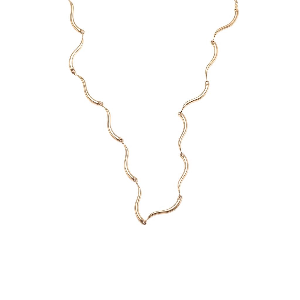 WAVE Gold Tone Stainless Steel Chain SKJ1746710 [Skagen] Women's Necklace,