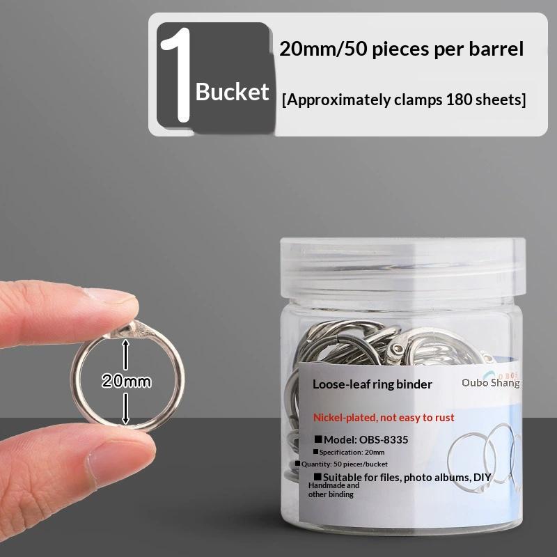 50Pcs 20/30/40Mm Loose Leaf Ring Iron Ring Buckle Binding Ring Coil Ring Iron Ring Book Ring Loose Leaf Binder Ring 20mm