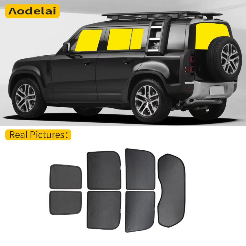 For Land Rover Defender L663 110 2020-2025 Car Window Sunshade Double Sides Summer UV Protection Curtains Sun Shield