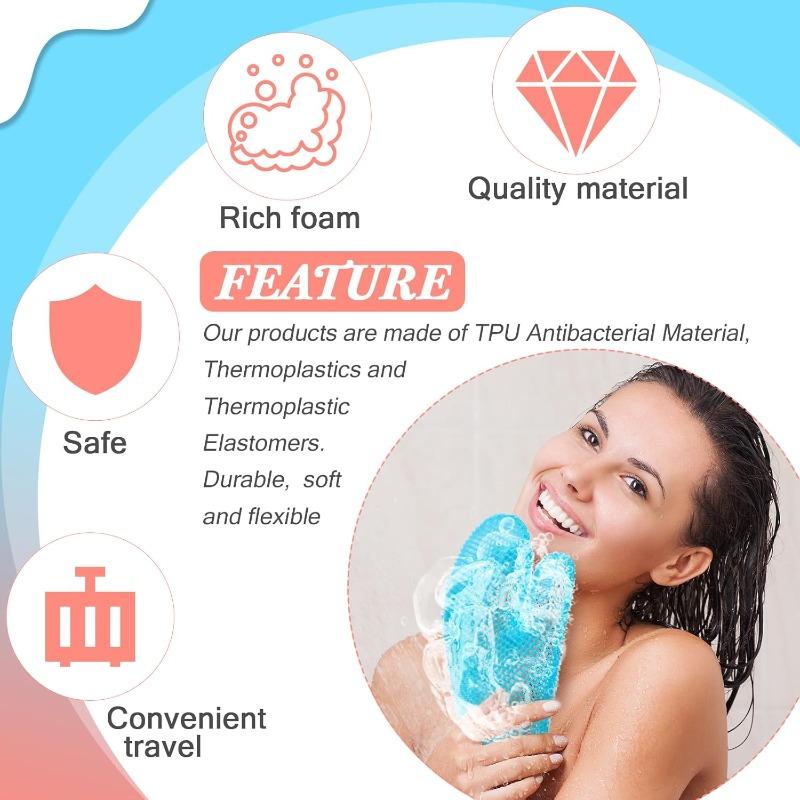 Honeycomb Exfoliating Glove Bath Mitt Quick Dry Shower Scrubber Sponge Loofah for Face Body Dead Skin Removal Spa Exfoliator