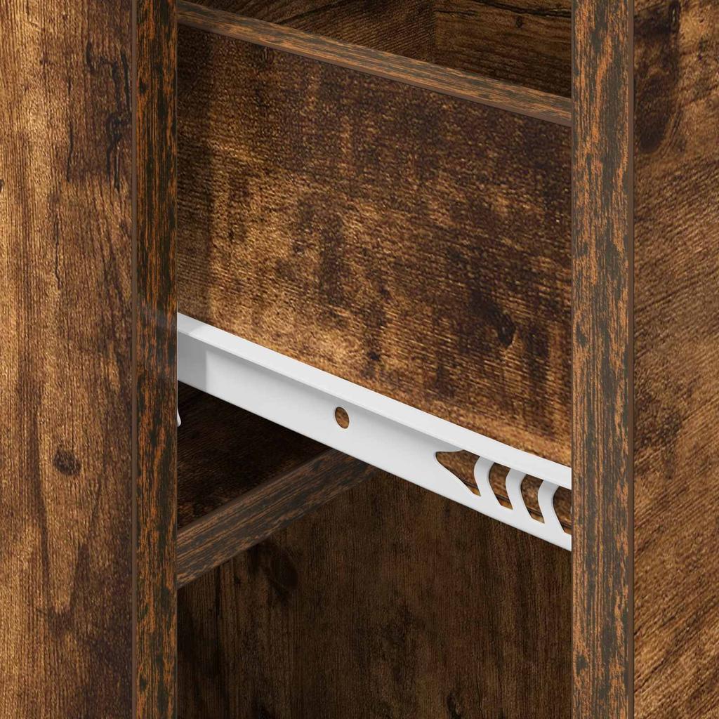 Bedside Cabinet Smoked Oak 29 x 31.5 x 49 cm Engineered Wood
