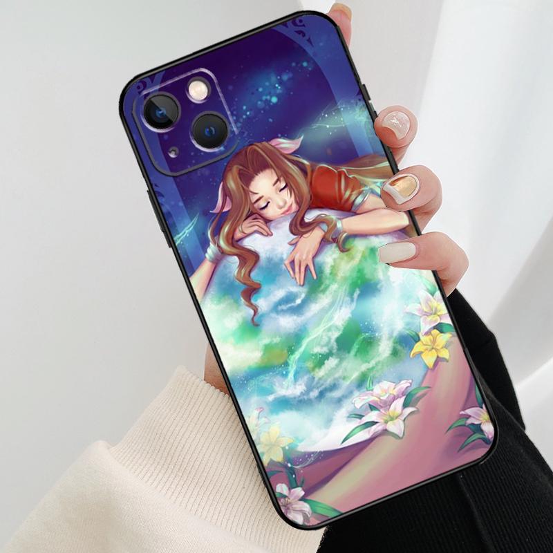 Aerith Gainsborough Final Fantasy Phone Case For iPhone 11 12 13 14 15 16 Pro Max Mini X XR XS Max Plus Cover Funda
