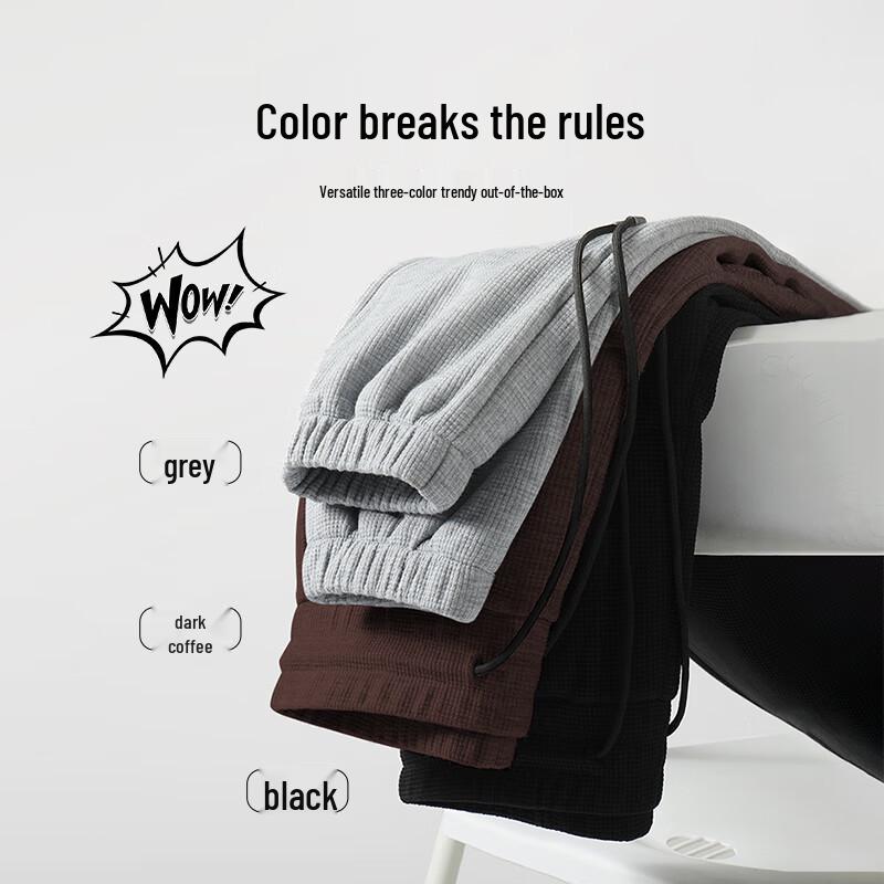 Jeanswest Men's Waffle Knit Cartoon Print Casual Jogger Pants