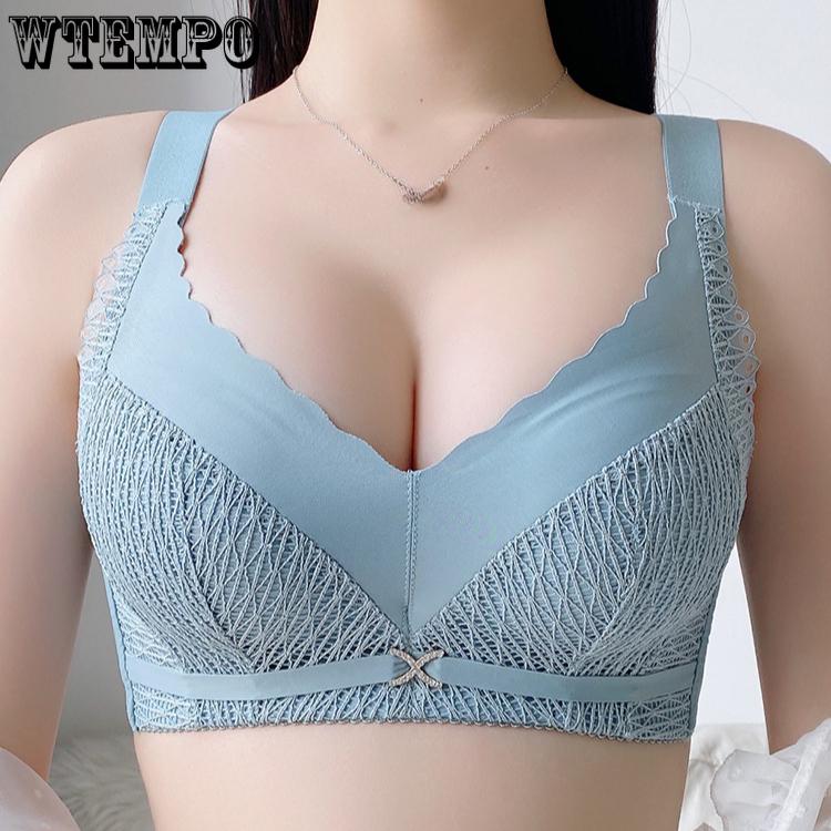 

Збираючий бюстгальтер для жінок пуш-ап без сталевих кісточок, регульований бюстгальтер проти провисання з подвійними грудьми 40/90B бежевий