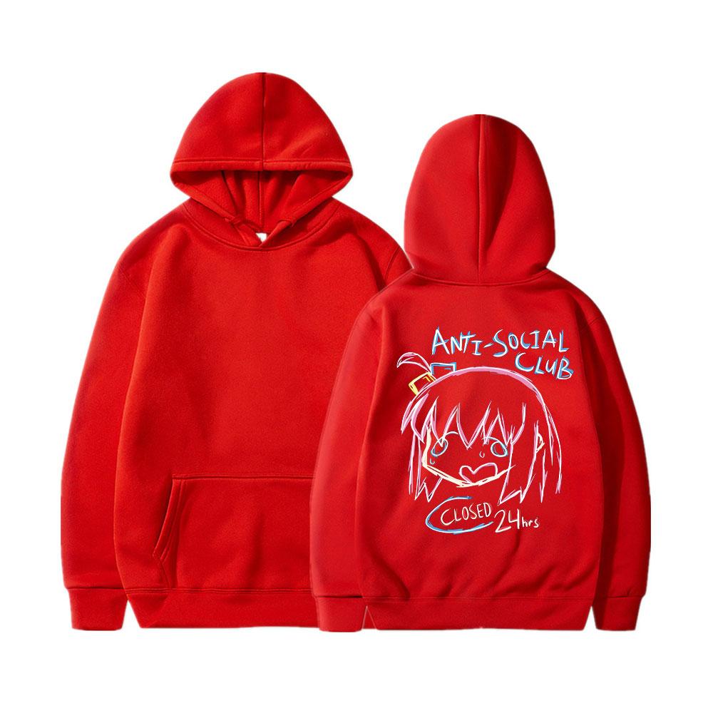 The Rock Printing Gotoh Hitori Hoodies Men Women Casual Personality Long Sleeve Cartoon Hoodies