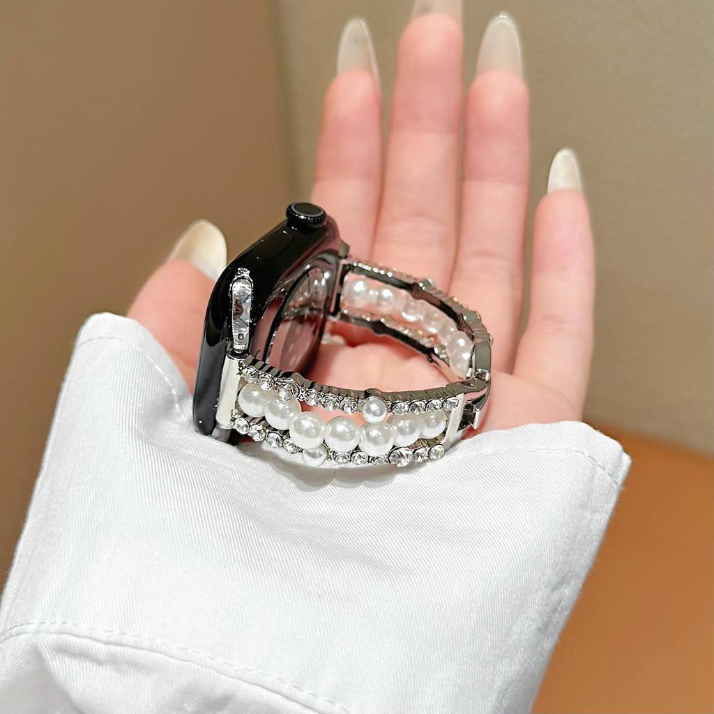 Bling metal Strap For Apple Watch band women 40mm 41mm 38mm 42mm 44mm 45mm 46mm starp