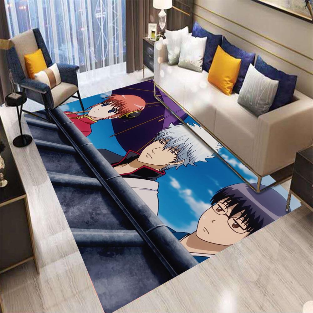 Cartoon Anime Silver Soul Carpet Rugs for Bedroom Rug Dining Room Washroom Floor Mat Living Room Decoration