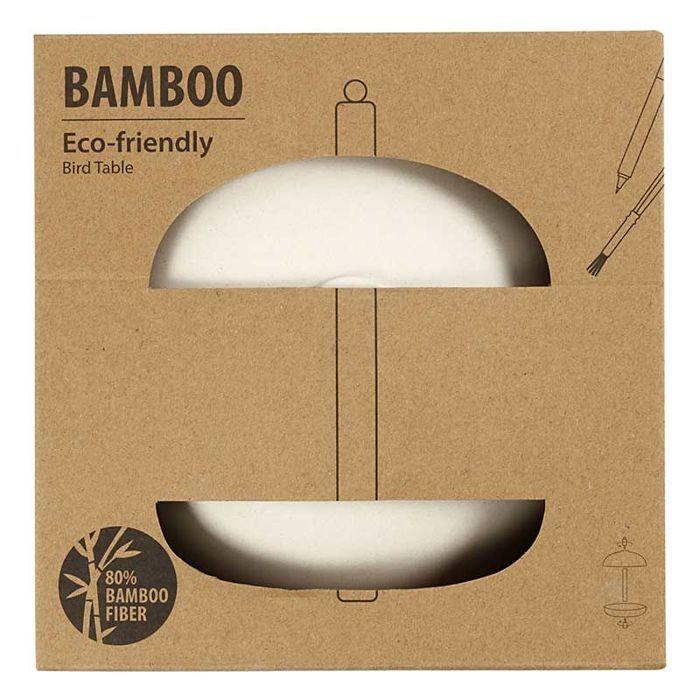 Mangeoire - CREOTIME - 20 x 23,5 cm - Beige - Bambou - Extérieur