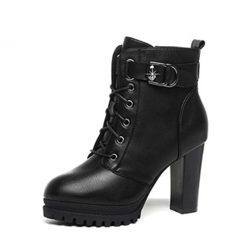 Fashion Shoes Female 2024 Hot Sale Side Zipper Women's Boots Winter Round Toe Velvet Warm Solid Short Barrel Chunky Heels Fashion Boots