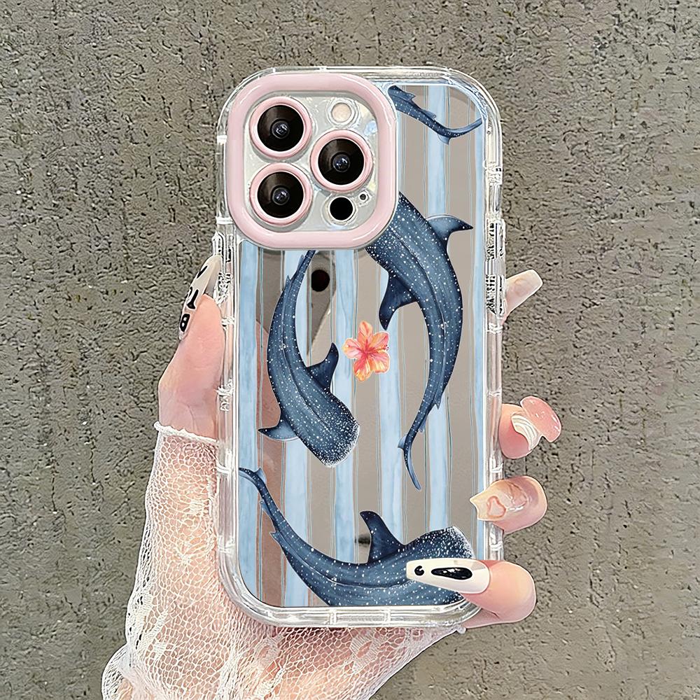 Summer Marine Elements Pattern Mirror Phone Case For iPhone 17 Air 16 Pro Max 17 15 14 13 12 11 8 Plus X Protection Back Cover