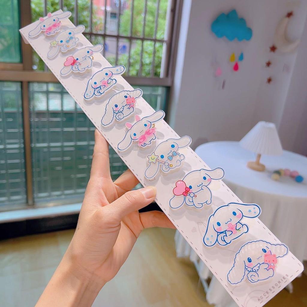 Korean Kuromi Black Hair Clip: Cute Children's Hair Accessories with BB Clip & Rubber Band.
