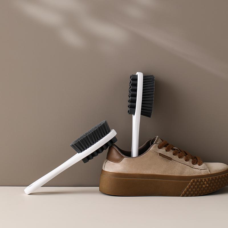 2 In 1 Scrub Suede Shoe Brush Double-sided Shoe Cleaning Brush Suede Cleaner Household Cleaning Brush Soft TPR Laundry Brush
