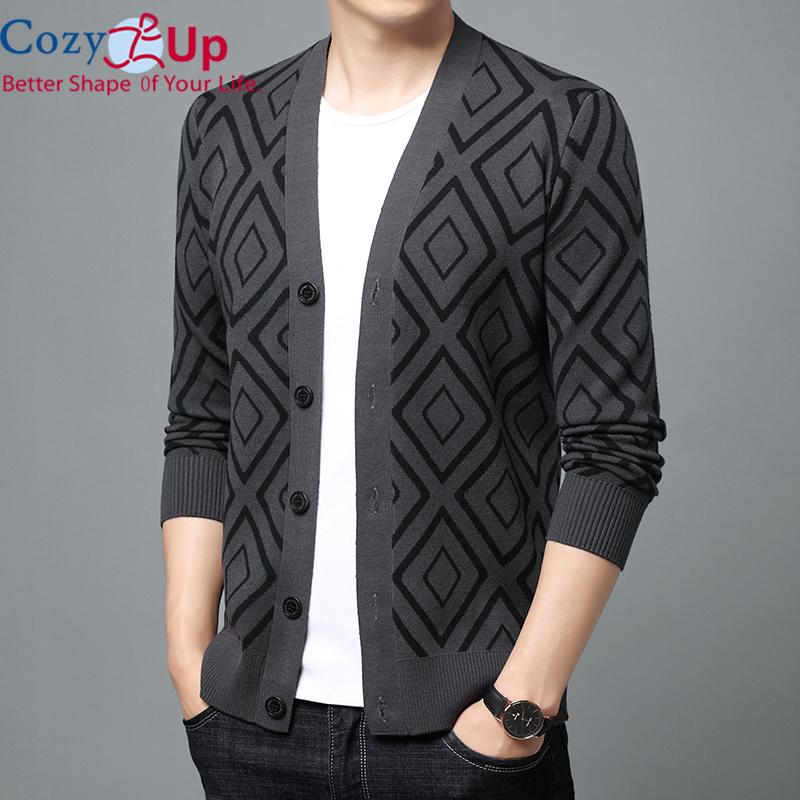 Cozy Up Cardigan Pánsky sveter Klasické svetre s kešu kvetmi Kabát Pletené vrchné oblečenie