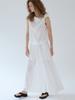 GRIDAJ Flare Wide Elastic Waist Pants [White]