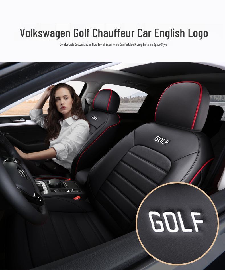 Volkswagen Golf All-Season Leather Car Seat Cover, Wear-Resistant & Universal Fit