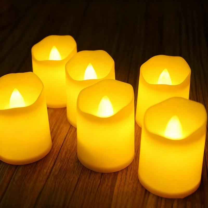 Flameless LED Pillar Candles with Dripping Wax Flickering Warm Light Battery Operated for Wedding Party Home Decor