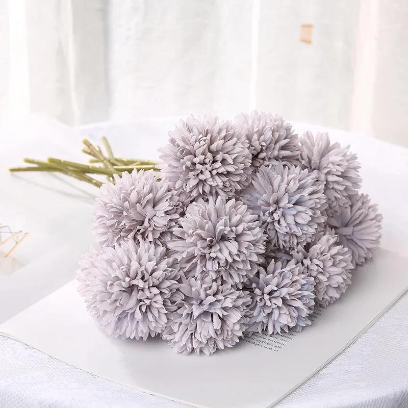 5Pcs Artificial Hydrangea Flower Bouquet Living Home Room Decoration DIY Vase Flower Fake Plants Party Table Wedding Decor