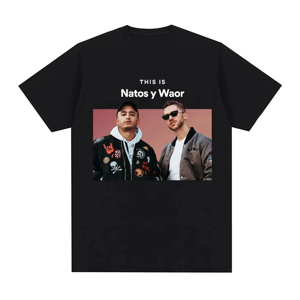 

Rapper Natos Y Waor pure cotton Unisexs Shirt Summer Graphics Shirts Womens Y2k Hip Hop Short Sleeve Streetwear Tshirt XL