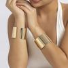 IngeSight.Z 6 Stili Esagerati Traforati Polsini Larghi Braccialetti Aperti per Donne Punk Grande Fiore & Foglie Braccialetto da Polso Gioielli