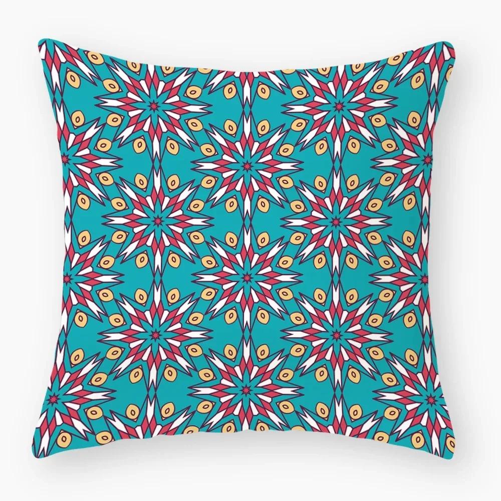 Housse de coussin nordique rétro géométrique, housse de coussin pour dossier, canapé