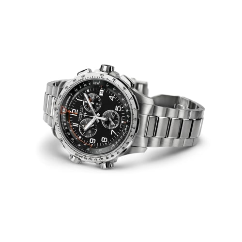 Hamilton Khaki X-Wind GMT Chronograph Men's Watch H77912135 (Officially Imported) with Official Warranty
