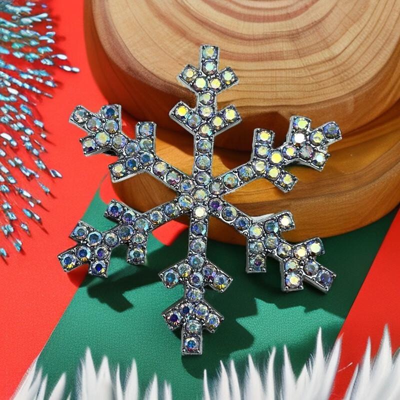 Брошь Рождественская Снежинка Фумаде