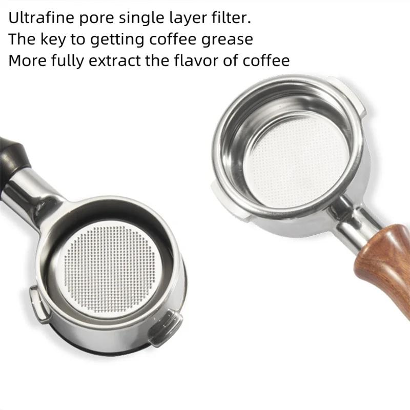 58mm Edelstahl bodenloser Siebträger mit M10 Griff, Kompatibel mit Breville BES920/BES980 Kaffeemaschine