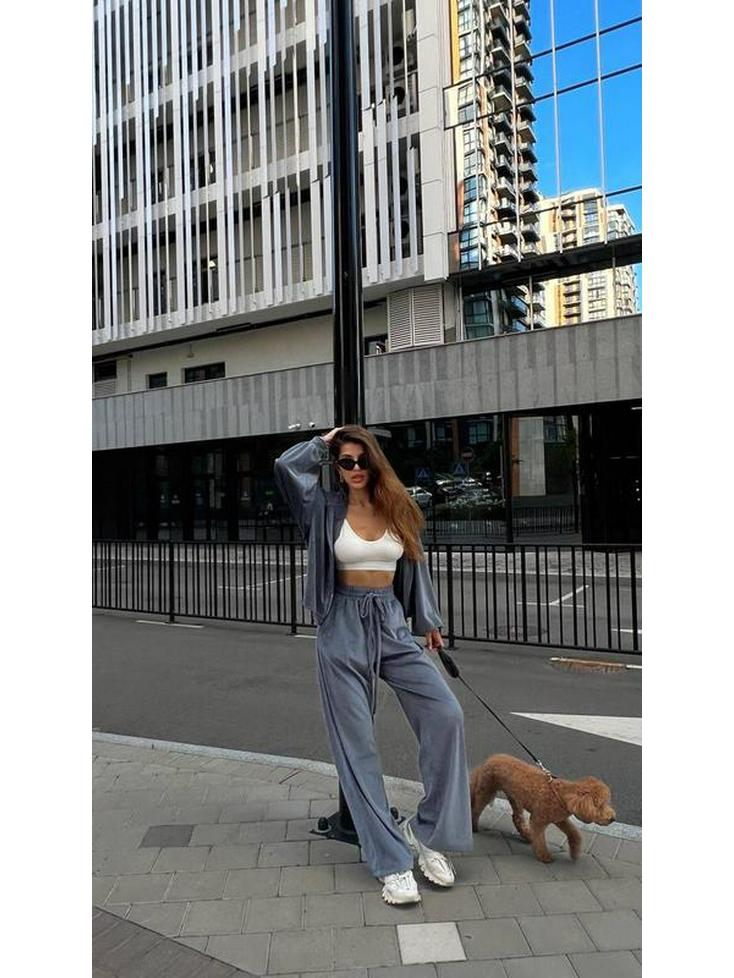 25th Anniversary Early Autumn Fashion Gold Velvet Zipper Drawstring Casual Set for Women