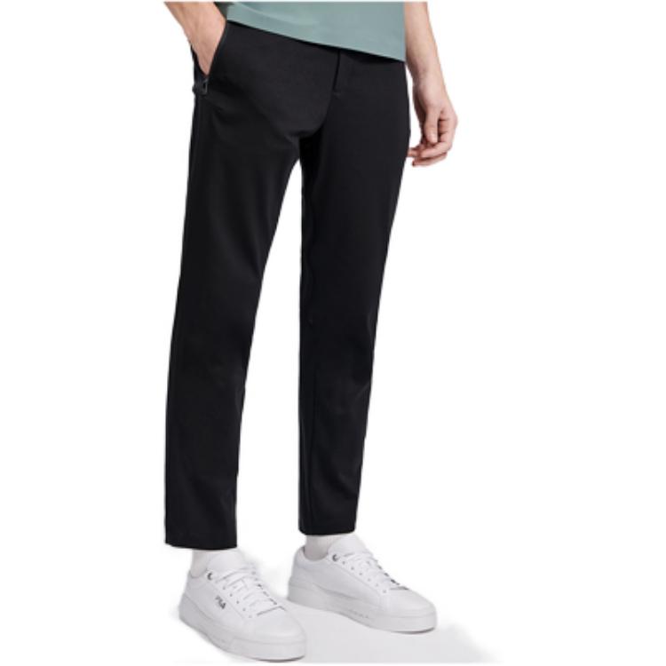 Fila Comfortable Business Straight Leg Casual Knit Sports Pants Men Pants Black F11M322601F-BK