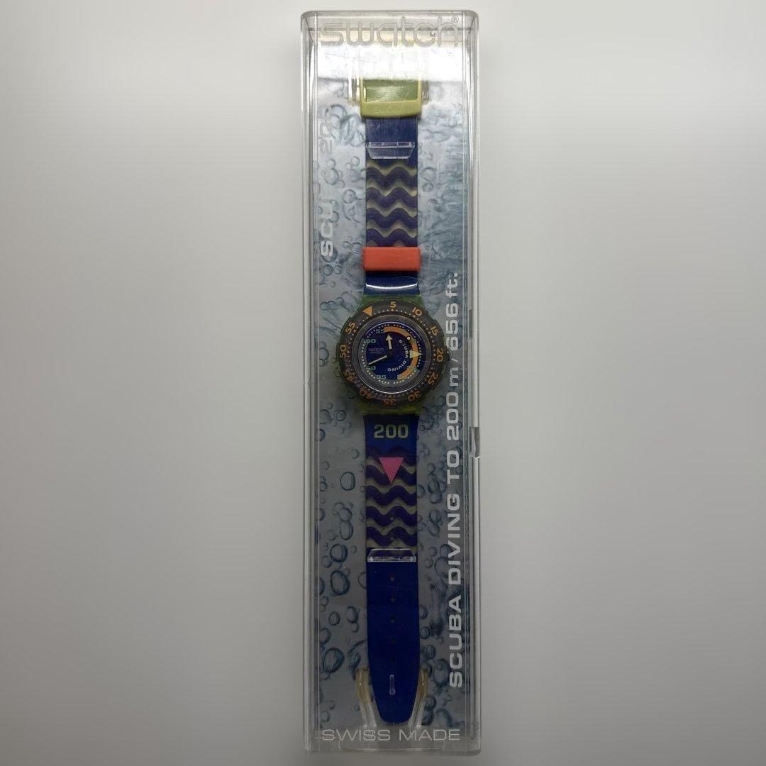 Used swatch scuba scuba diving watch 200m waterproof